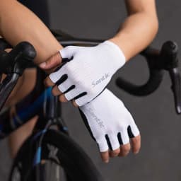 Santic 2025 New Pro Half Finger Cycling Gloves Shockproof Road Bike Mittens Outdoor Breathable Bicycle Sport Fitness Gloves