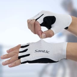 Santic 2025 New Pro Half Finger Cycling Gloves Shockproof Road Bike Mittens Outdoor Breathable Bicycle Sport Fitness Gloves