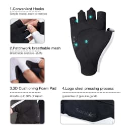 Santic 2025 New Pro Half Finger Cycling Gloves Shockproof Road Bike Mittens Outdoor Breathable Bicycle Sport Fitness Gloves