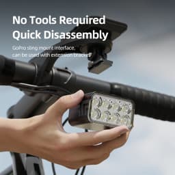 CYCLAMI Bicycle Front Light 8 LED Rechargeable High Brightness Waterproof Bike Headlamp MTB Cycling Lantern Bike Accessories