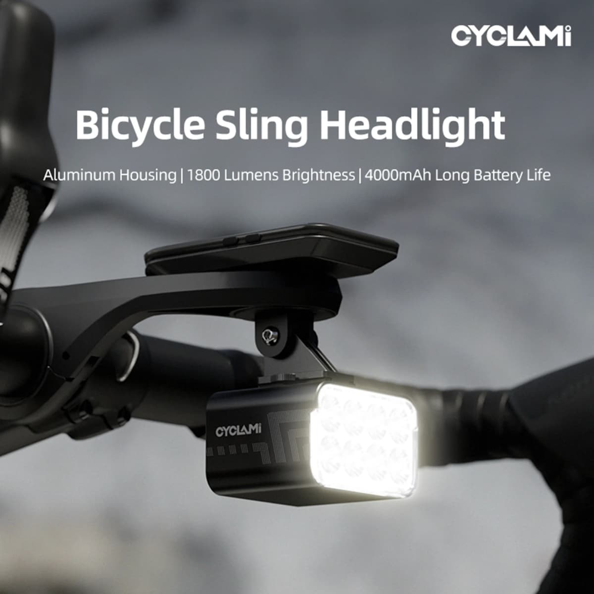 CYCLAMI Bicycle Front Light 8 LED Rechargeable High Brightness Waterproof Bike Headlamp MTB Cycling Lantern Bike Accessories