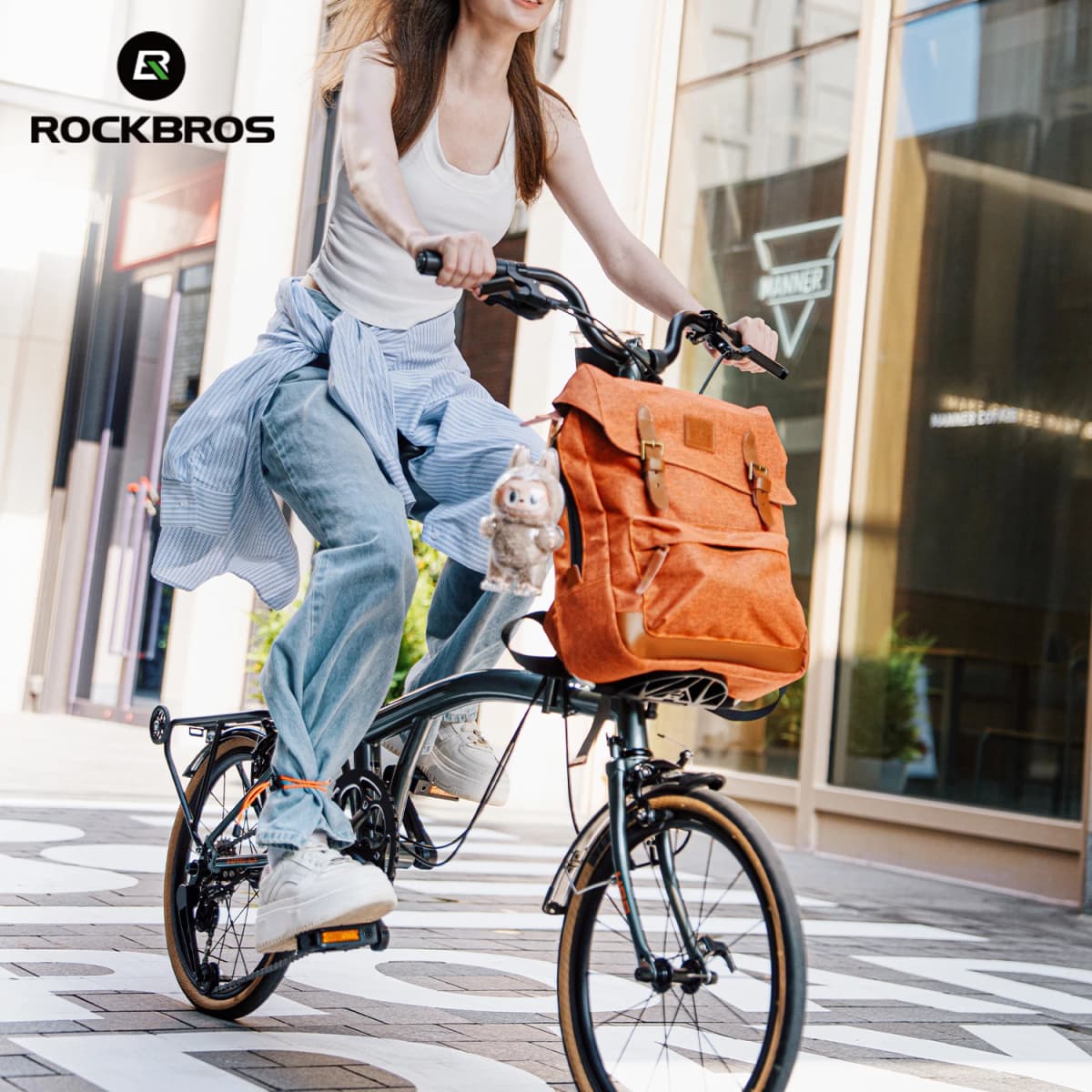 ROCKBROS Backpack Folding Bicycle Bag 11.5L Capacity Portable Bag Handbag with YKK zipper for Brompton Folding Bicycle Backpack