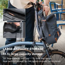 ROCKBROS Backpack Folding Bicycle Bag 11.5L Capacity Portable Bag Handbag with YKK zipper for Brompton Folding Bicycle Backpack