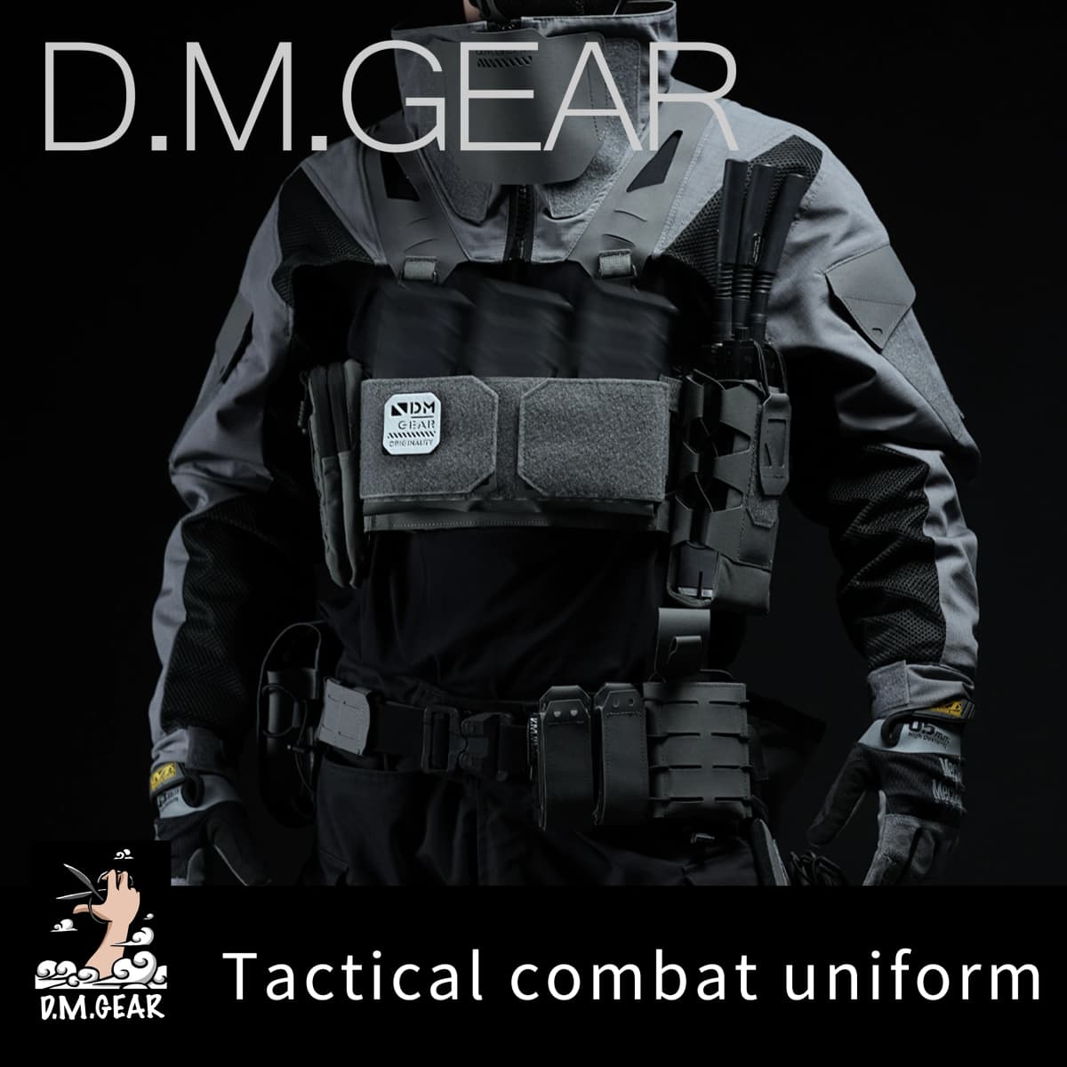 DMgear Original Tactical Combat Uniform Long Sleeve Camouflage Clothing Breathable Comfortable Compatible Tactical Chest Rig
