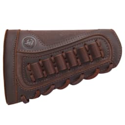 Right Hand Leather Buttstock Canvas Ammo Cartridge Holder Cheek Rest Pad Gun Stock Cover For .308 .45-70 .30-06 .30-30 .22LR