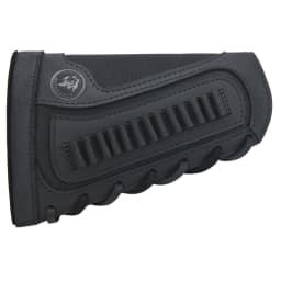 Right Hand Leather Buttstock Canvas Ammo Cartridge Holder Cheek Rest Pad Gun Stock Cover For .308 .45-70 .30-06 .30-30 .22LR