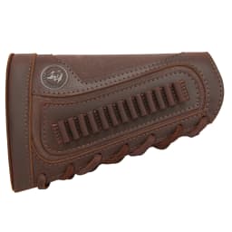 Right Hand Leather Buttstock Canvas Ammo Cartridge Holder Cheek Rest Pad Gun Stock Cover For .308 .45-70 .30-06 .30-30 .22LR
