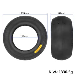 ULIP 110/55-6.5 Semi-Hot Melt Tubeless Tire 11 Inch Rubber Tyre Track Grip Tires Front Rear Tires Replacements Accessories Parts