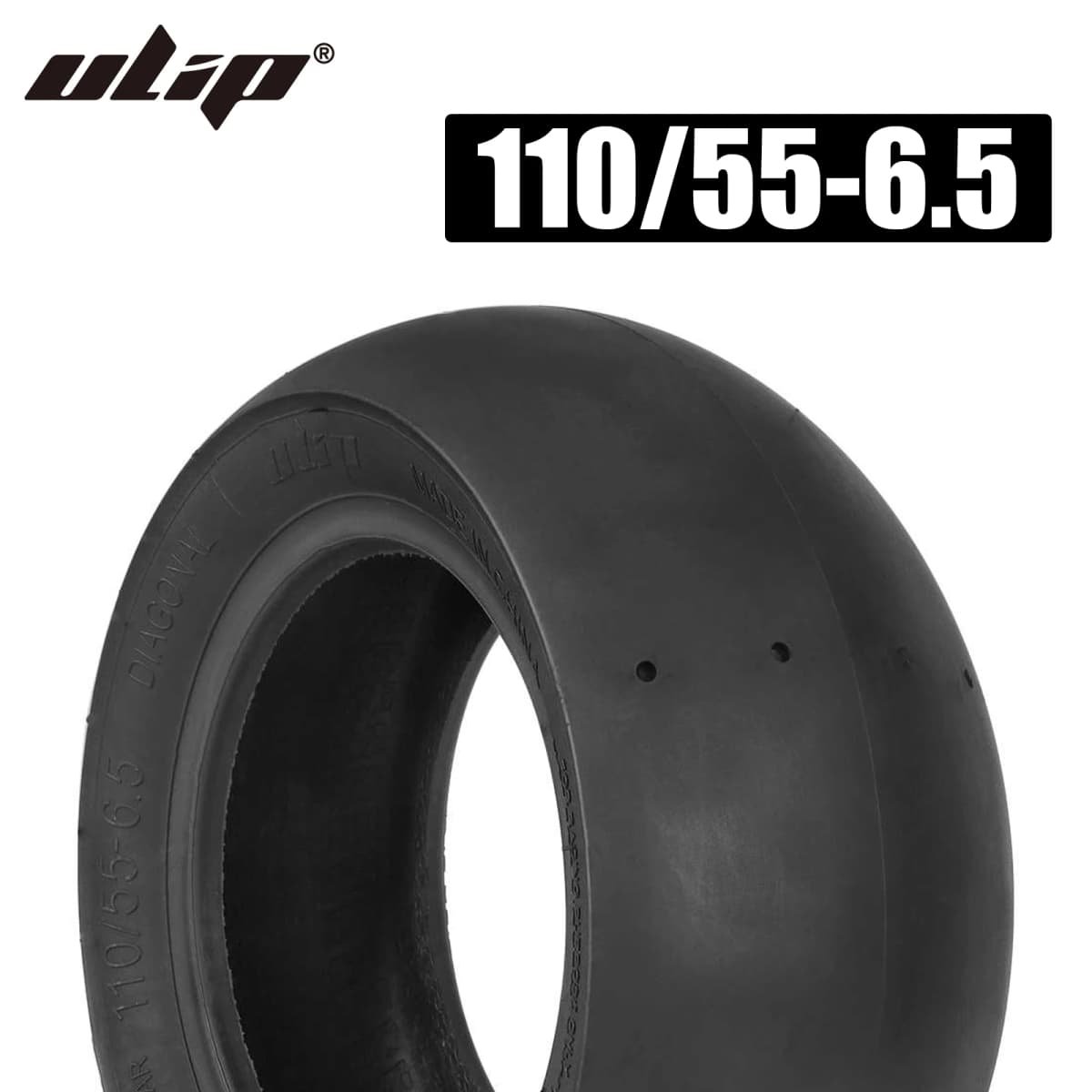 ULIP 110/55-6.5 Semi-Hot Melt Tubeless Tire 11 Inch Rubber Tyre Track Grip Tires Front Rear Tires Replacements Accessories Parts
