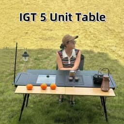 Camping IGT Table IGT 5 Unit Table Lightweight Aluminum Alloy Table Folding Camping Desk Picnic Tactical Desk