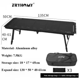 Camping IGT Table IGT 5 Unit Table Lightweight Aluminum Alloy Table Folding Camping Desk Picnic Tactical Desk