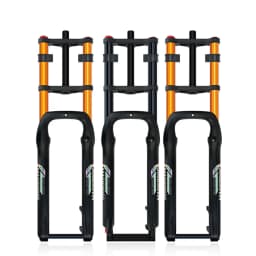 20x4.0 26*4.0 MTB Dual Motor Air Suspension Fork QR 9*135mm 15*135mm Beach Snow Motorcycle Electric E Bike Double Crown Air Fork