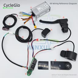 36V 350W 15A Electric Scooter Brushless Motor Universal Controller LED Dashboard Display Throttle Kit for Xiaomi M365 E-Scooter