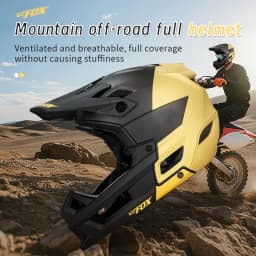 BATFOX Full Face Bike Helmet Men Women Downhill Off-road Cycling Motorcycle Outdoor Sports Protection Safety MTB Bicycle Helmets