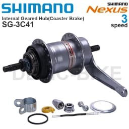 SHIMANO NEXUS Internal Geared Hub SG-3C41 Shift Lever SL-3S41E SM-BC06 3-speed and 16T Original parts