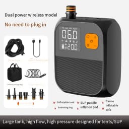 Efficient Digital Inflation Pump Outdoor Air Pump Wireless Rechargeable Pump High Air Volume Output Large Battery Capacity