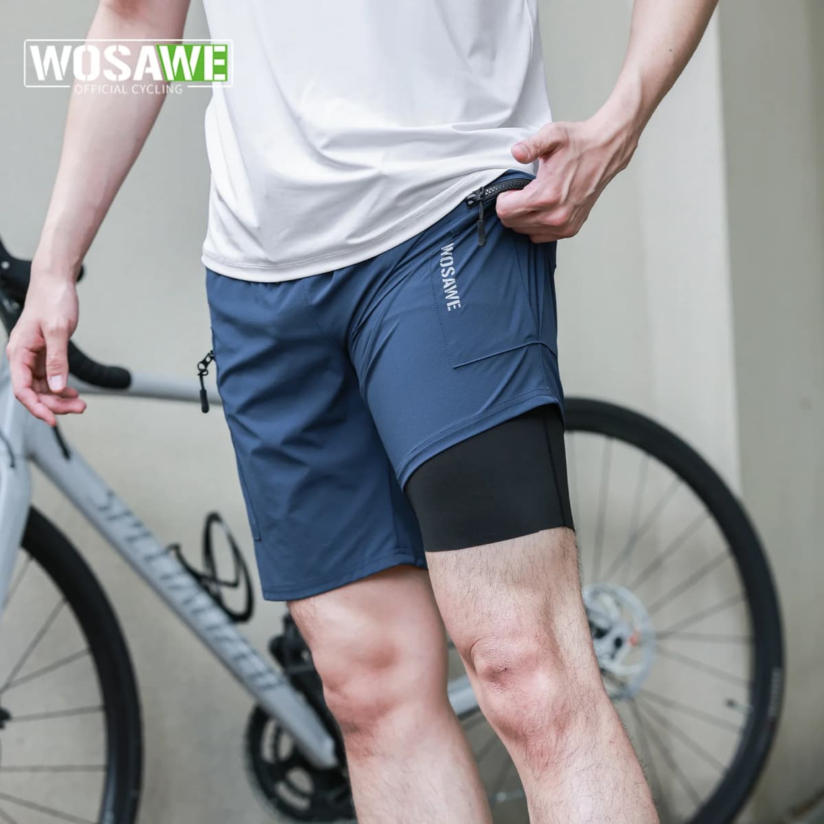 WOSAWE Mountain Bike Shorts Multi-Pockects Quick Dry Loose Fit MTB Racing Motocross Men's Summer Cycling MTB Shorts