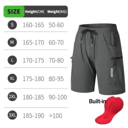 WOSAWE Mountain Bike Shorts Multi-Pockects Quick Dry Loose Fit MTB Racing Motocross Men's Summer Cycling MTB Shorts