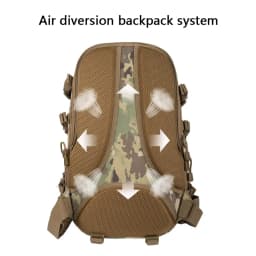 Tactical Hunting Backpack for Mountaineering, Hiking and Outdoor Activities, Camouflage Style. Hunt Bag Accessories