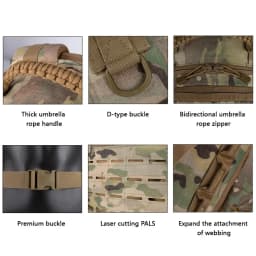 Tactical Hunting Backpack for Mountaineering, Hiking and Outdoor Activities, Camouflage Style. Hunt Bag Accessories