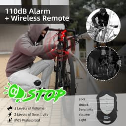 Scooter Bike Remote Control Antitheft Bicycle Bike Alarm Alerter Super Loud Rainproof Burglar Alarm Lock Motorcycle Alarm Lock