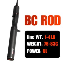 Seasir Black Arrow Spining Baitcasting Fishing Rod Carbon Fiber FUJI O 1.5-1.8m BFS Lure Weight 0.8-10g UL Ultralight Micro Fish