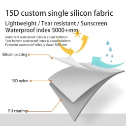 New FLAME'S CREED Lanshan 1 Person Oudoor Ultralight Camping Tent Single Man 3/4 Season Professional 15D Silnylon Rodless Tent