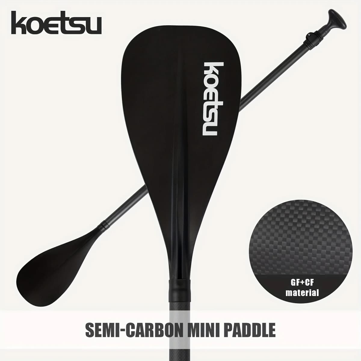 KOETSU Fiberglass-Carbon Hybrid Adjustable Paddle Ideal for SUP, Inflatable Paddleboards, Surfing & Kayaking