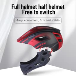 Horntour Children's Bike Helmet Full Face Removable Ultra Light Breathable Children's Outdoor Skate Roller Skate Cycling Helmet