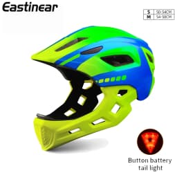 Horntour Children's Bike Helmet Full Face Removable Ultra Light Breathable Children's Outdoor Skate Roller Skate Cycling Helmet