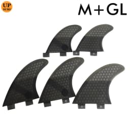 UPSURF FCS Fins M+GL 5pcs Honeycomb Surfboard Fins High Performance Surf Fins Multicolors Surfing 5 Fins Free Match