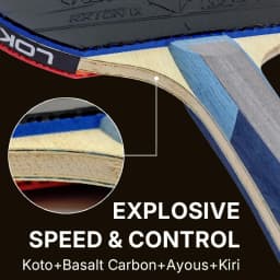 LOKI ALL STAR Table Tennis Racket Professional Basalt Carbon Ping Pong Paddle Bat Inspired by Chinese National Team