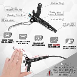 IIIPRO Ultralight Mountain Bike 4 Piston Hydraulic Disc Brake Set 850mm/1550mm CNC Oil Pressure High-quality Brake Handle