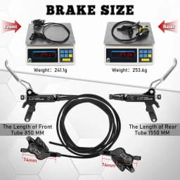 IIIPRO Ultralight Mountain Bike 4 Piston Hydraulic Disc Brake Set 850mm/1550mm CNC Oil Pressure High-quality Brake Handle