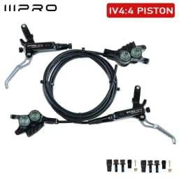 IIIPRO Ultralight Mountain Bike 4 Piston Hydraulic Disc Brake Set 850mm/1550mm CNC Oil Pressure High-quality Brake Handle