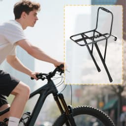 Bike Front Rack Mountain Bike Rack Basket Holder For Travel Transport Dirt Cycling Long-Distance Travel Bag Cruiser Daily