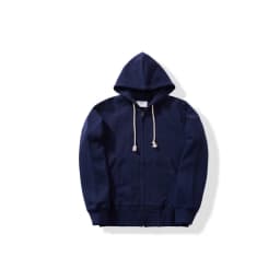 OKONKWO Heavyweight 500g Looped Bottom Solid Color Men's Women's Hooded Sweatshirt Zipper Hoodie Outdoor Travel Sports Cardigan
