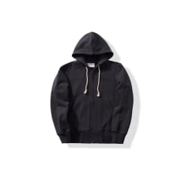 OKONKWO Heavyweight 500g Looped Bottom Solid Color Men's Women's Hooded Sweatshirt Zipper Hoodie Outdoor Travel Sports Cardigan