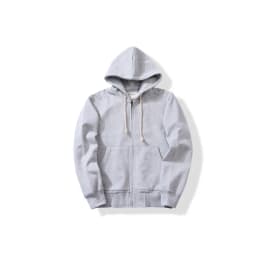 OKONKWO Heavyweight 500g Looped Bottom Solid Color Men's Women's Hooded Sweatshirt Zipper Hoodie Outdoor Travel Sports Cardigan