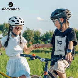 ROCKBROS Children Cycling Helmet Lightweight with Antibacterial Lining Helmet 20 Air Guide Holes Breathable Ventilated Helmet