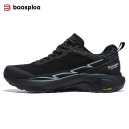 Baasploa Men Hiking Shoes Outdoor Lightweight Mesh Lace up Sneakers Male Casual Breathable Non-Slip Wear Resistant Walking Shoes