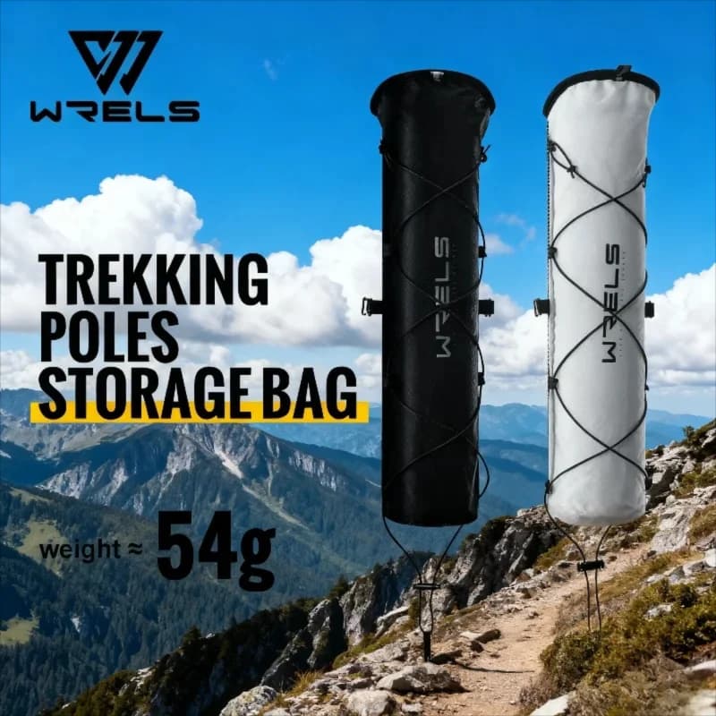 WRELS Trekking Poles Bag Hiking Poles Bag Lightweight Waterproof Portable Fish Bone Pocket Opening Tightening Buggy Bag Cane Bag