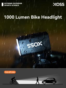 Cutoff Line Bike Headlight 1000Lm XOSS Light Smart Sensor Waterproof Rechargeable Ultra Bright Bicycle Front Lamp MTB Flashlight