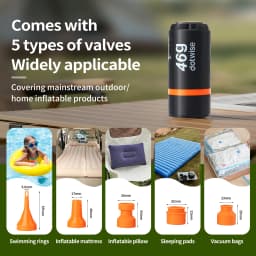DOTWISE Finger Pump Portable Outdoor Camping Inflatable Bed Sleeping Mat Vacuum Bag Inflatable Pump With Camping Light 5 Nozzles
