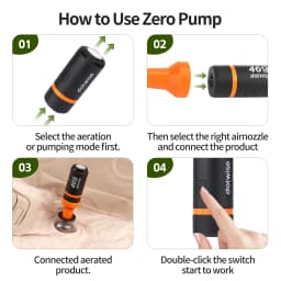 DOTWISE Finger Pump Portable Outdoor Camping Inflatable Bed Sleeping Mat Vacuum Bag Inflatable Pump With Camping Light 5 Nozzles
