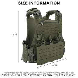 Tactical VCU Vest Lightweight Laser Cut Plate Quick Release Buckle Gear Hunting Plate Carrier With 556 762 Magazine Pouch