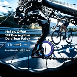 18T Hollow Jockey Wheel 12‑Speed Ceramic Bearing Rear Derailleur Pulley For Shimano R9200 R9250 R8100 R7000 Road Bike