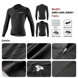 DAREVIE Man Cycling Maillot Aero High Speed Moisture Wicking PRO Level Men's Cycling Shirt UPF 40+ Anti Slip Cycling Jersey