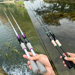 Casting Spinning Fishing Rod 2.1/1.8m UltraLight Trout Jigging Carbon Fiber Rod Pole 4/5 Section with EVA Handle 3-15g Lure WT.