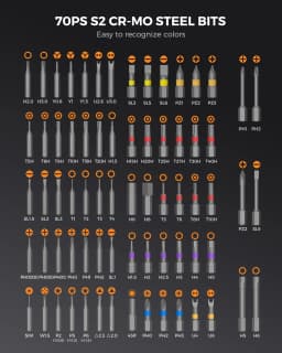 Precision 74in1 magnetic ratchet screwdriver set Detachable T-handle magneticizer Fix furniture, electronics & bicycle Tasks